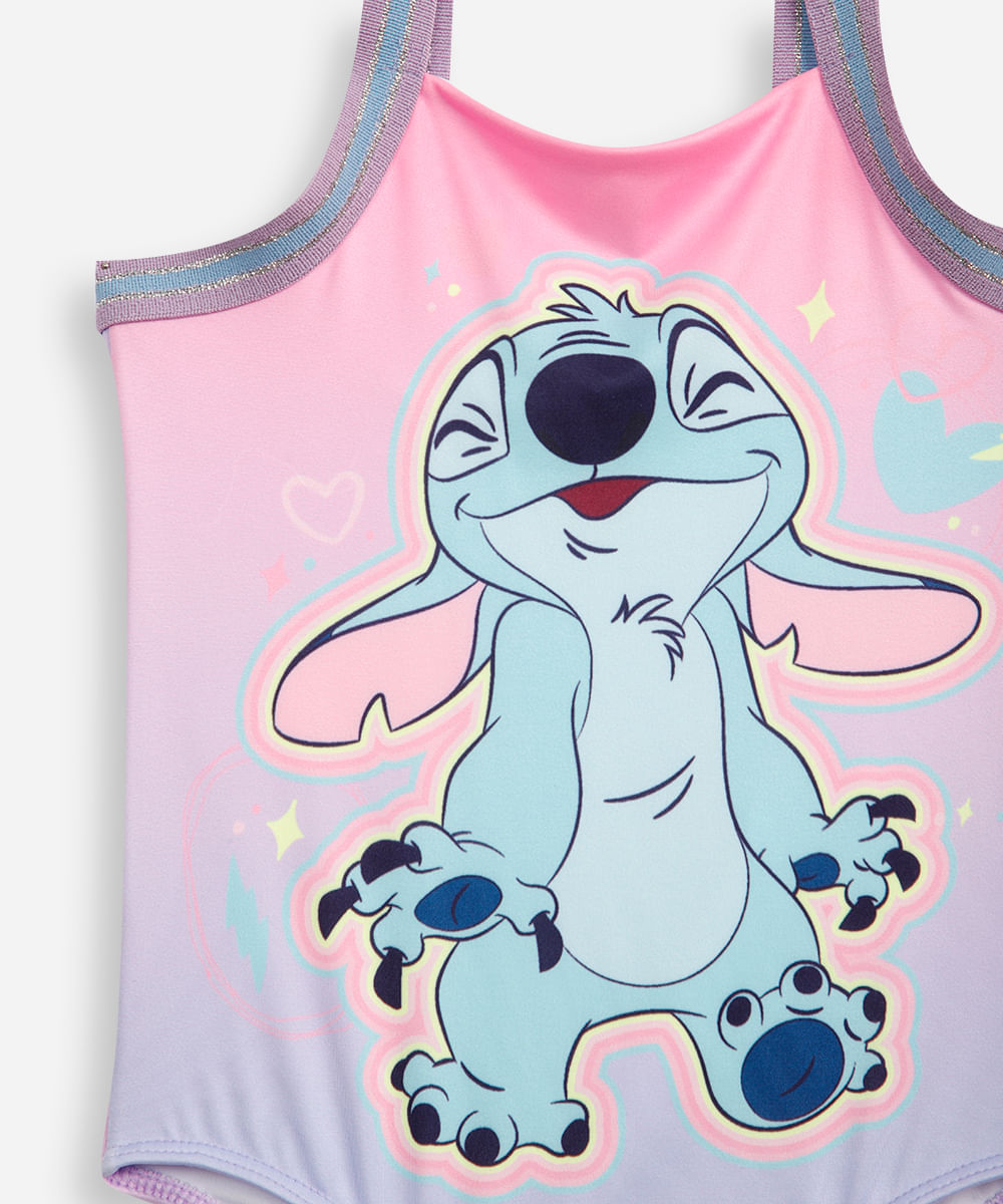 maiô infantil degradê stitch colorido