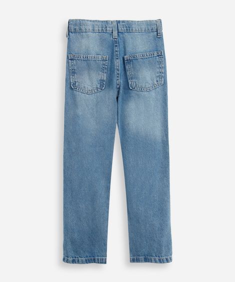 calça balloon infantil jeans azul