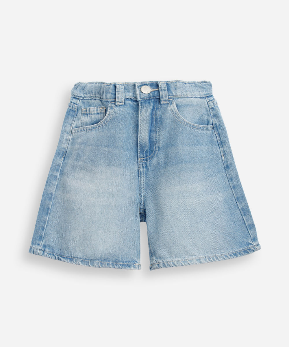 short jorts infantil jeans azul