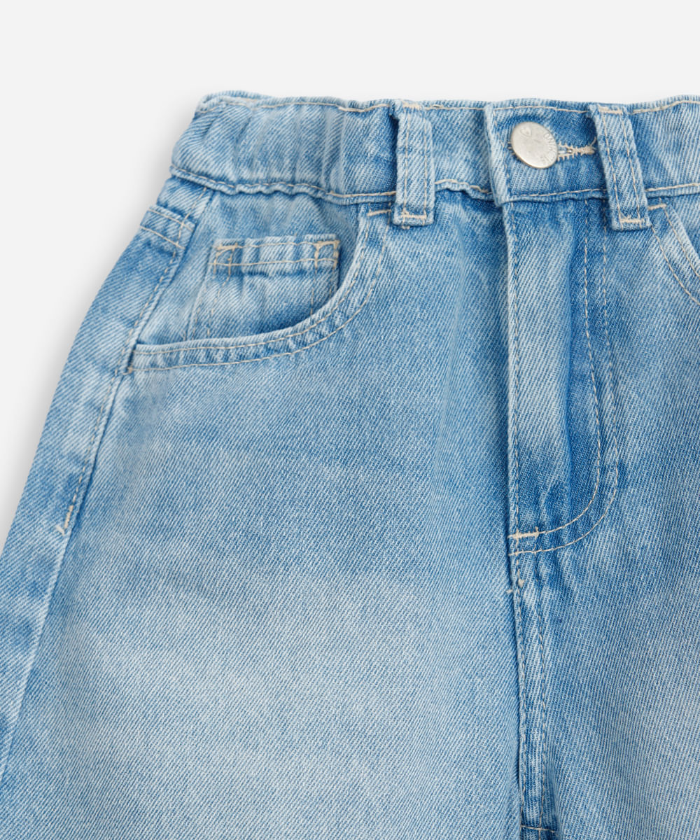 short jorts infantil jeans azul