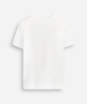 camiseta de algodão infantil manga curta pato off white