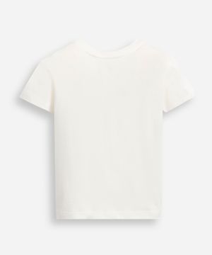 camiseta de algodão infantil bailarinas com tule off white