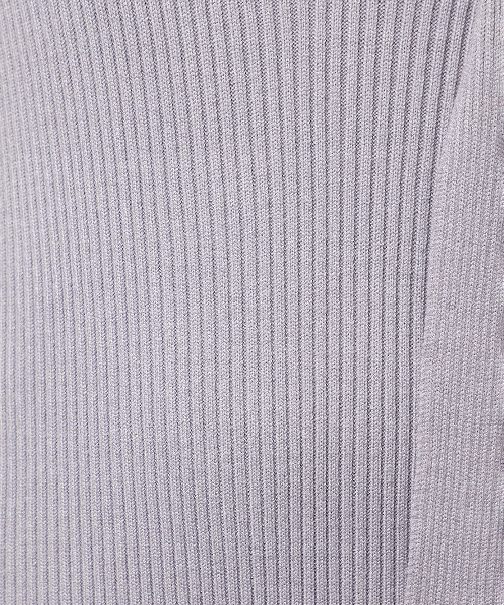 vestido longo feminino de tricot com echarpe cinza