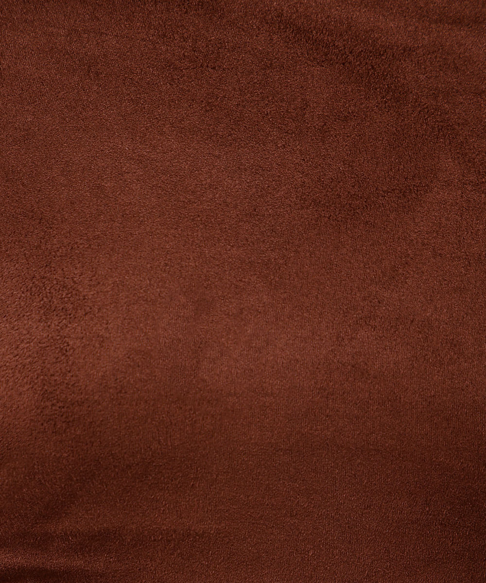 vestido longo feminino de suede com alça torcida mindset marrom