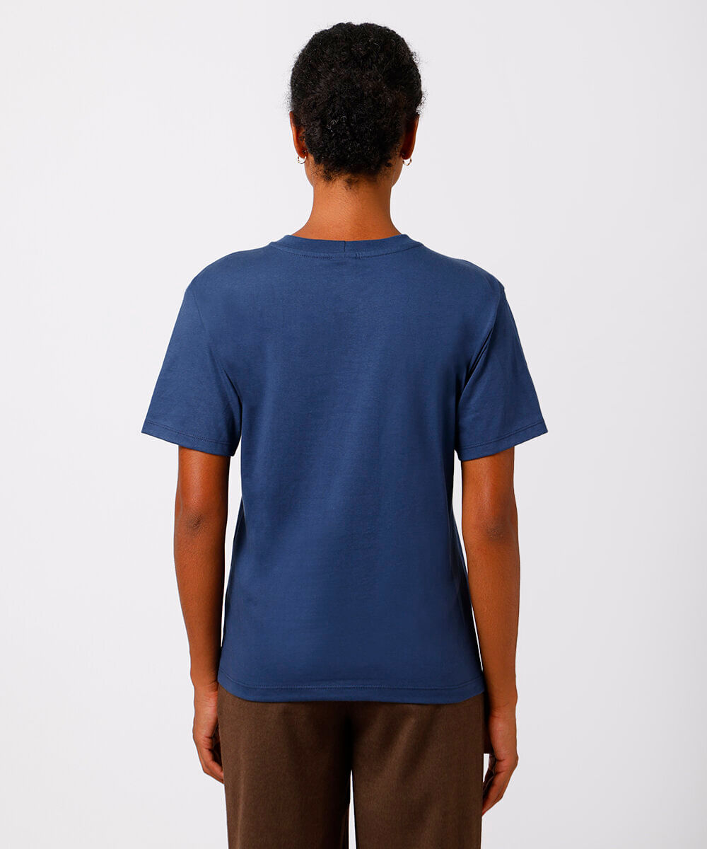 camiseta básica de algodão mindset azul