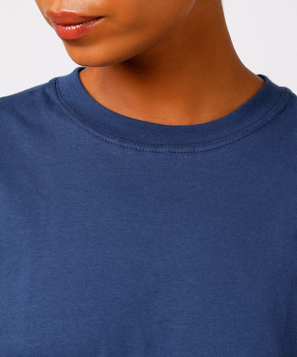camiseta básica de algodão mindset azul