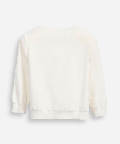 cardigan de tricot infantil off white