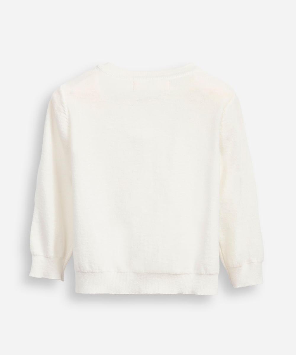 cardigan de tricot infantil off white