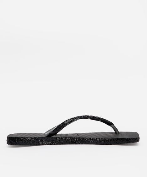 chinelo havaianas slim texturizado preto