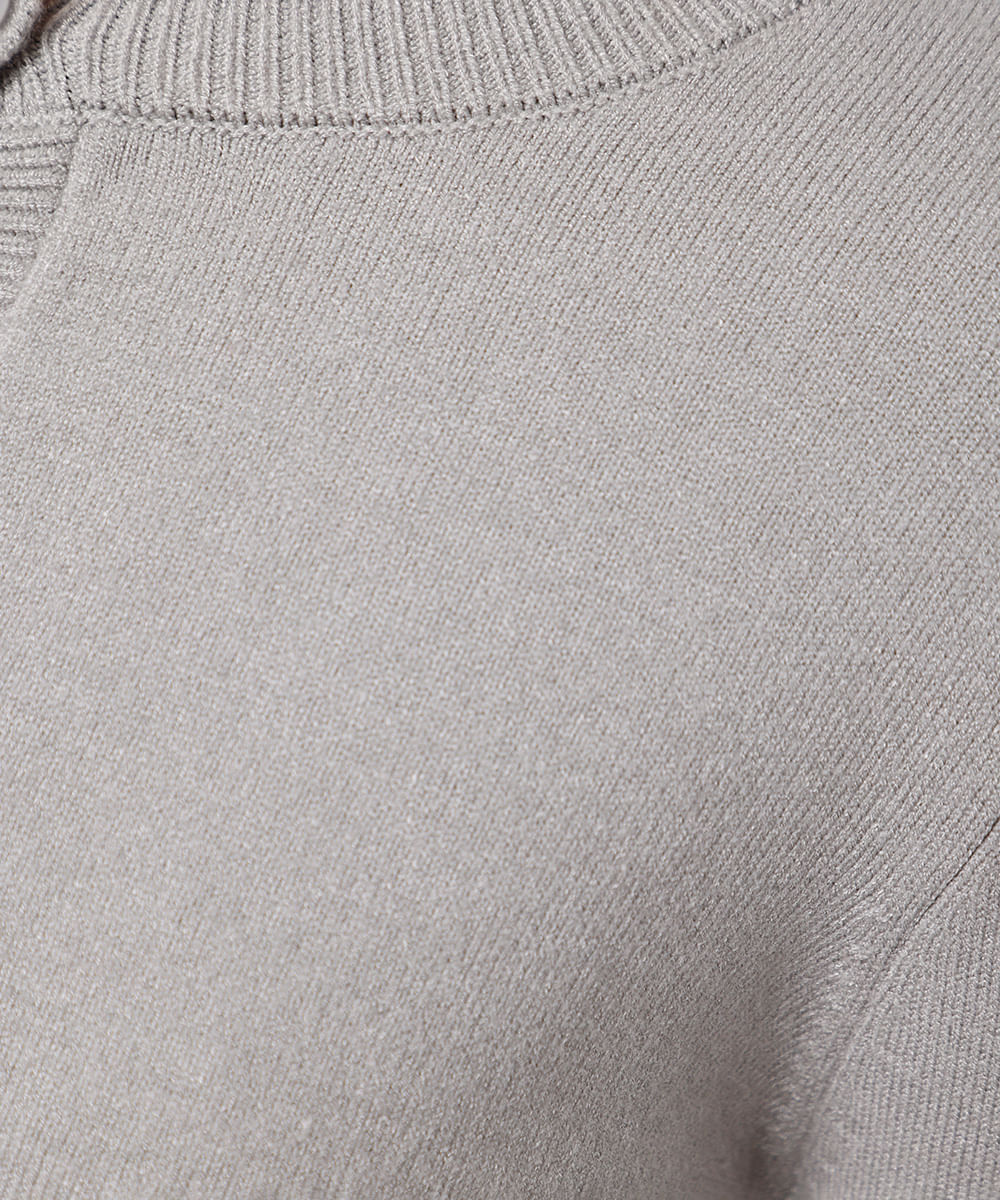 cardigan feminino de tricot mindset cinza