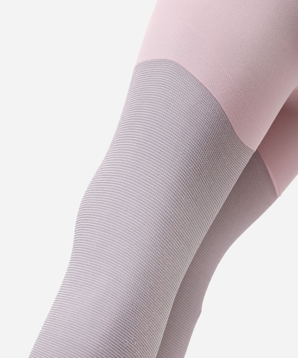 meia calça infantil com lurex rosa