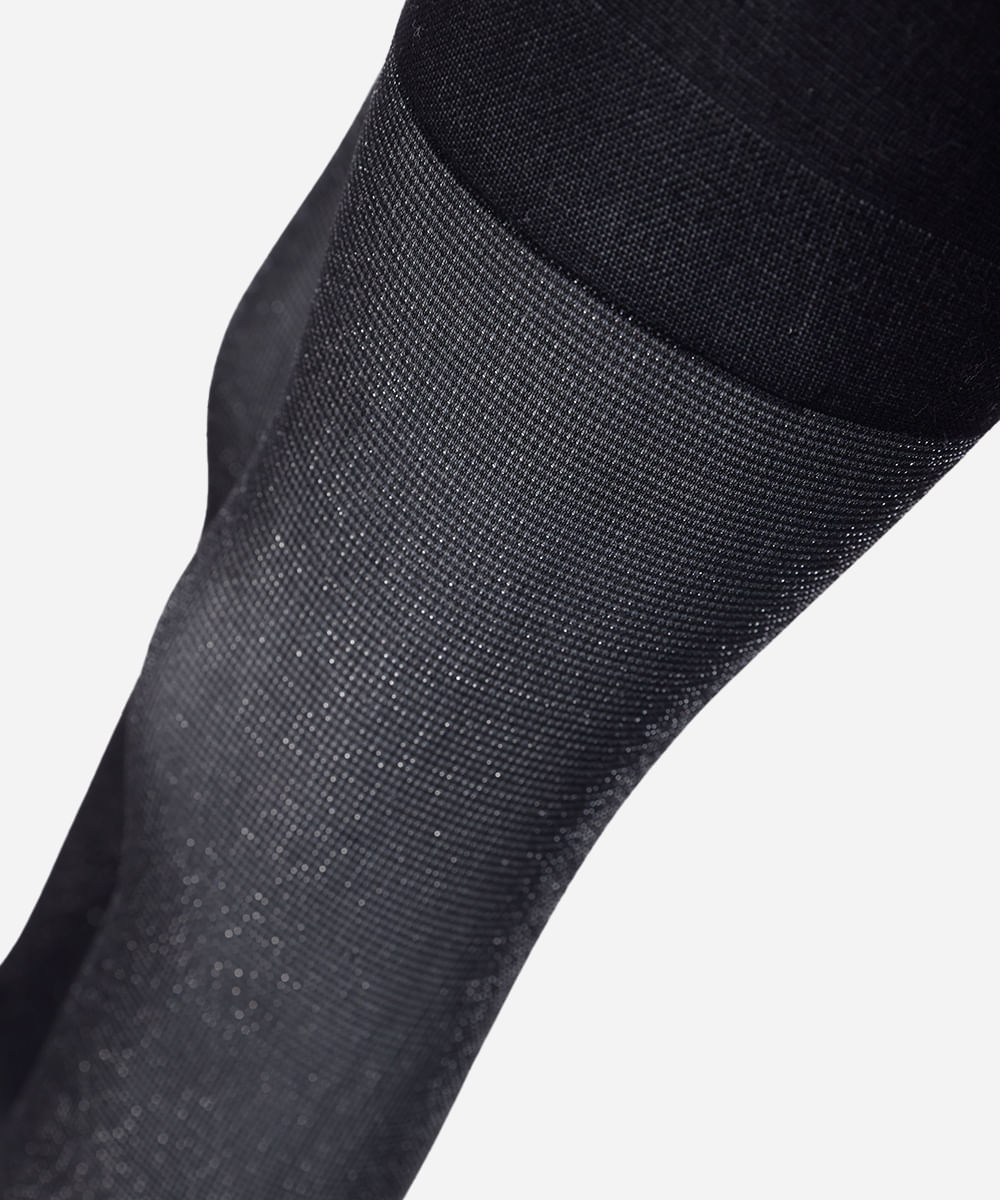 meia calça infantil com lurex preta
