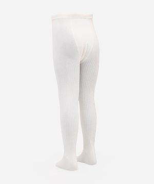 meia calça infantil texturizada off white