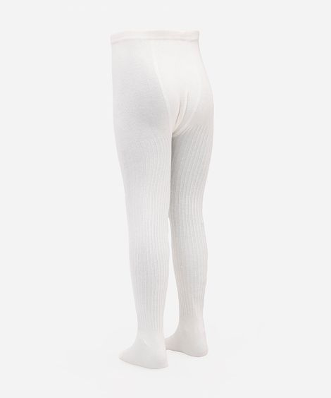 meia calça infantil texturizada off white