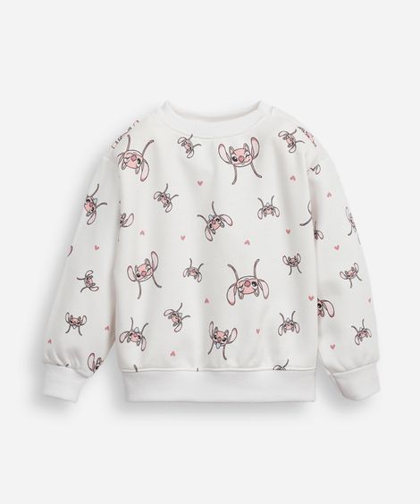 blusão de moletom infantil angel off white