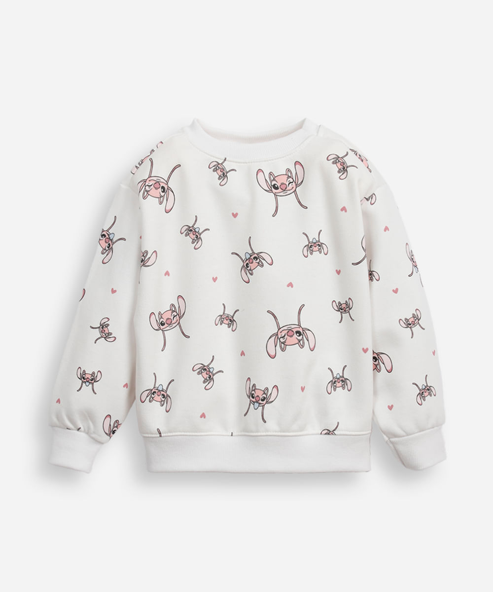 blusão de moletom infantil angel off white