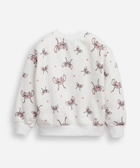 blusão de moletom infantil angel off white