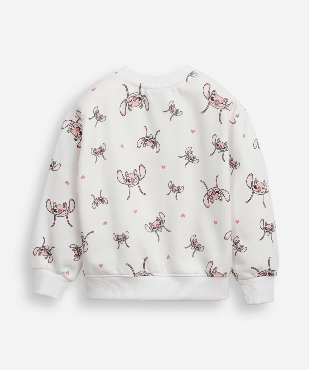 blusão de moletom infantil angel off white