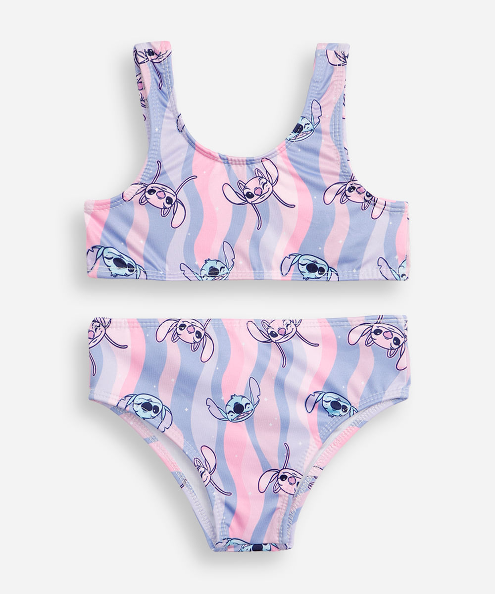 biquíni infantil stitch e angel colorido