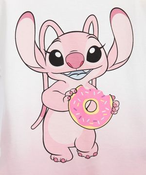 camiseta de algodão infantil manga curta angel off white