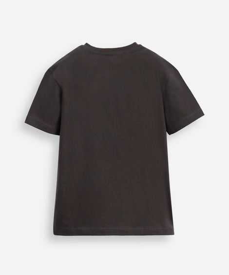 camiseta de algodão infantil manga curta cadres minecraft cinza