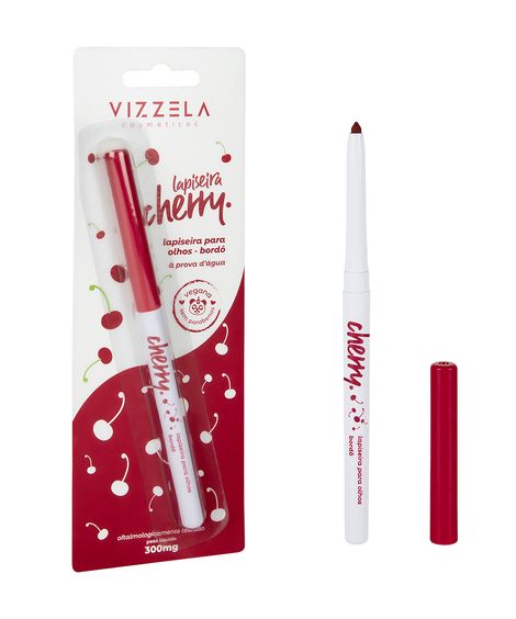 lapiseira para olhos vizzela cherry bordô vinho