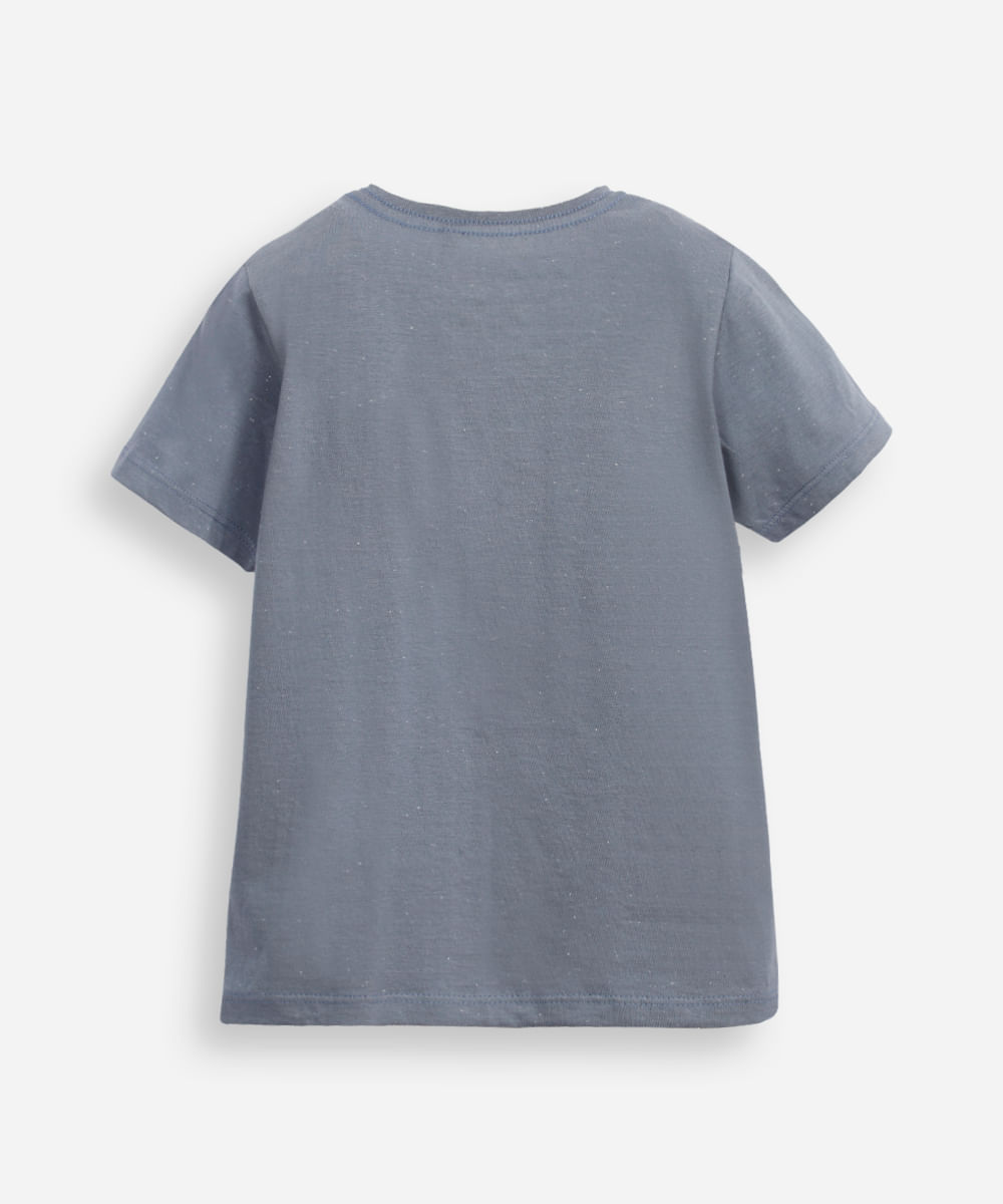 camiseta de algodão infantil patrulha canina azul
