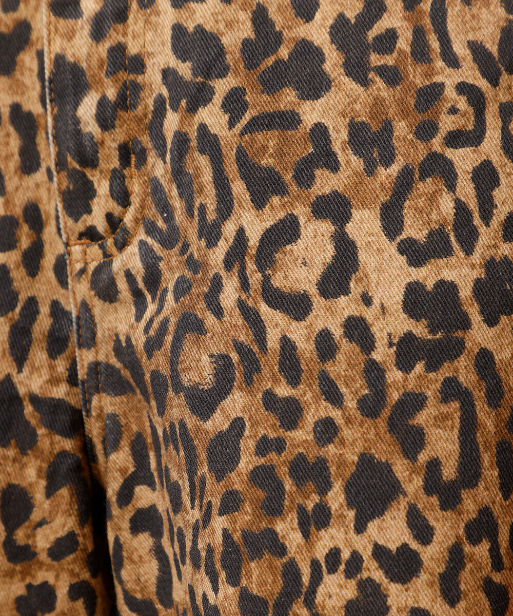 calça jeans reta copenhagen animal print cintura alta mindset colorida