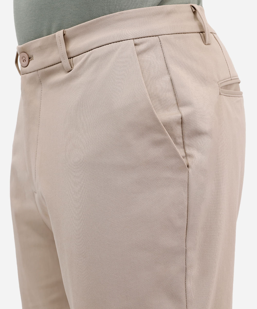 bermuda masculina de alfaiataria coolmax bege