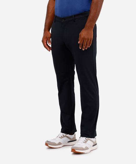 calça reta masculina de alfaiataria coolmax preta