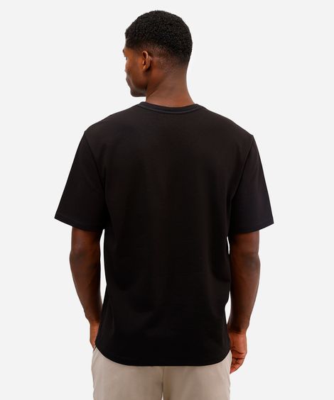 camiseta relaxed masculina de algodão coolmax preta