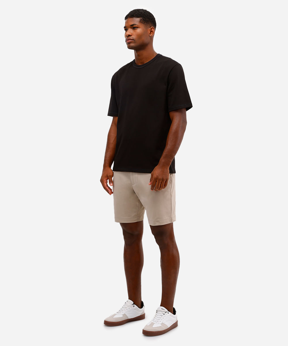 camiseta relaxed masculina de algodão coolmax preta