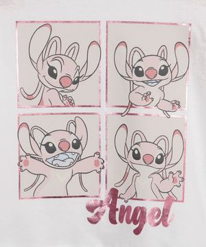 blusa de algodão infantil manga longa angel off white