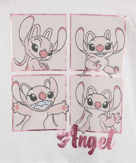 blusa de algodão infantil manga longa angel off white