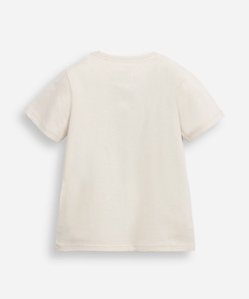 camiseta de algodão infantil hakuna matata bege