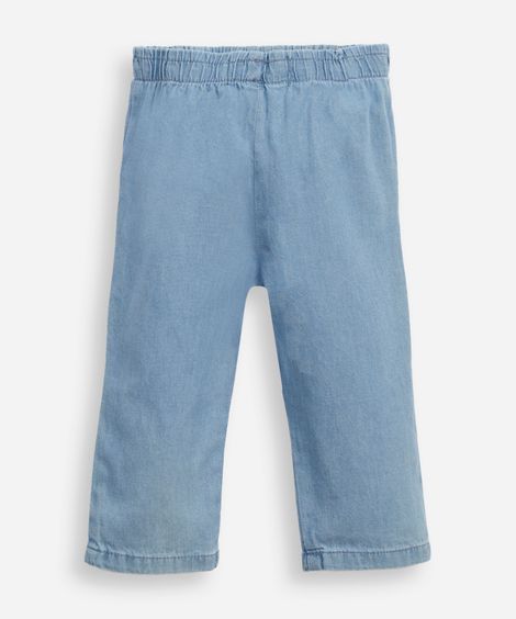 calça reta infantil jeans azul