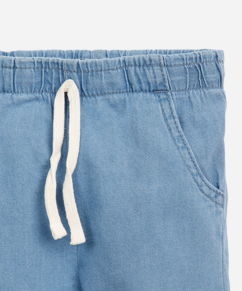 calça reta infantil jeans azul