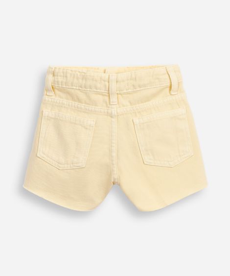 short curto infantil de sarja amarelo
