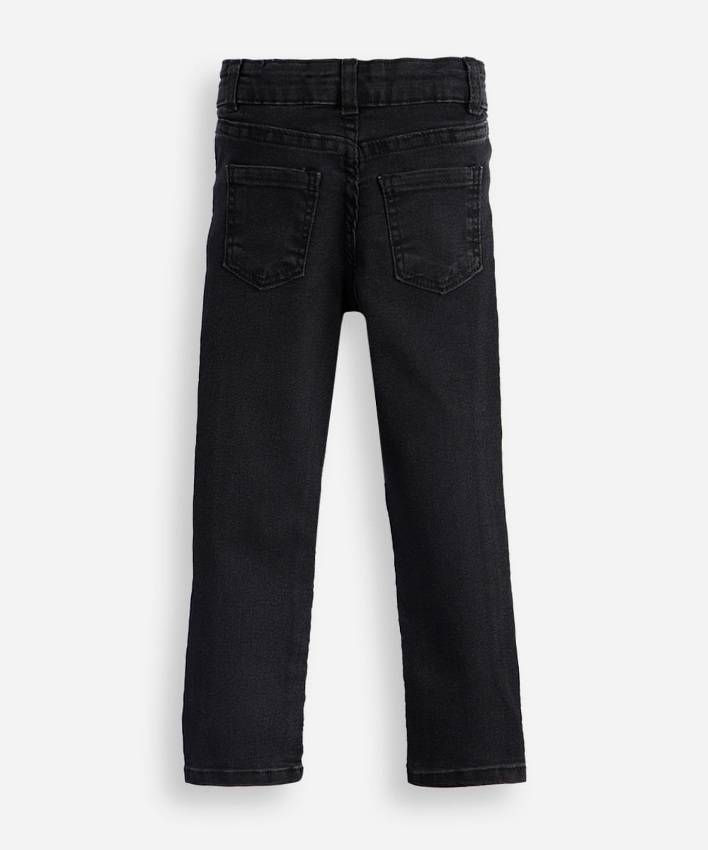 calça skinny infantil jeans preta