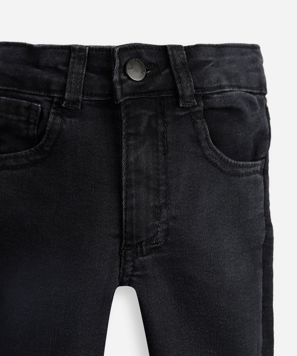 calça skinny infantil jeans preta