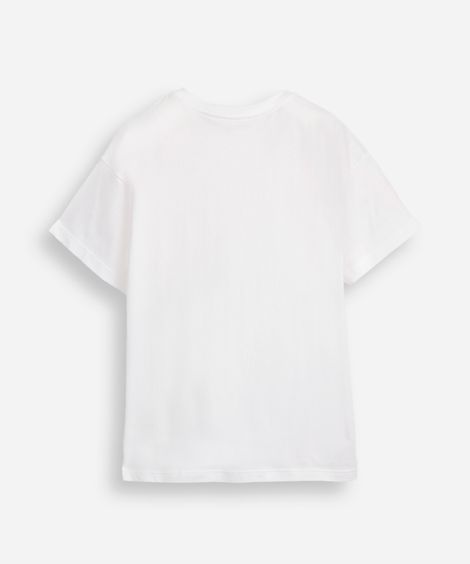 camiseta de algodão infantil manga curta hello kitty e amigos off white
