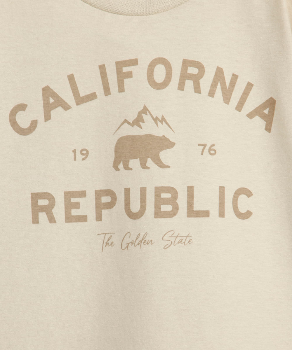 blusa de algodão infantil manga longa california bege