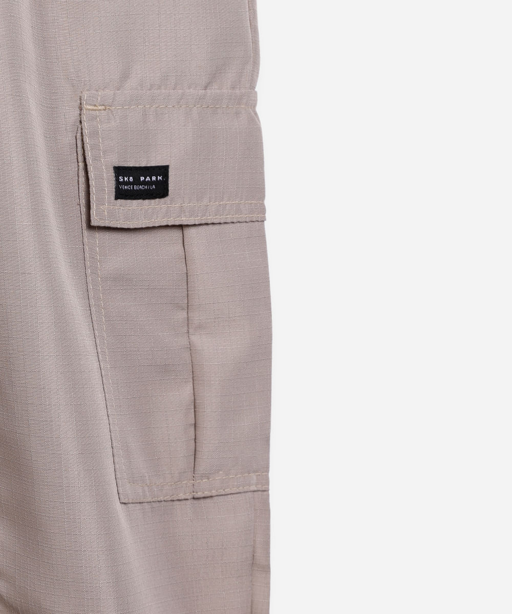 calça jogger infantil texturizada bege