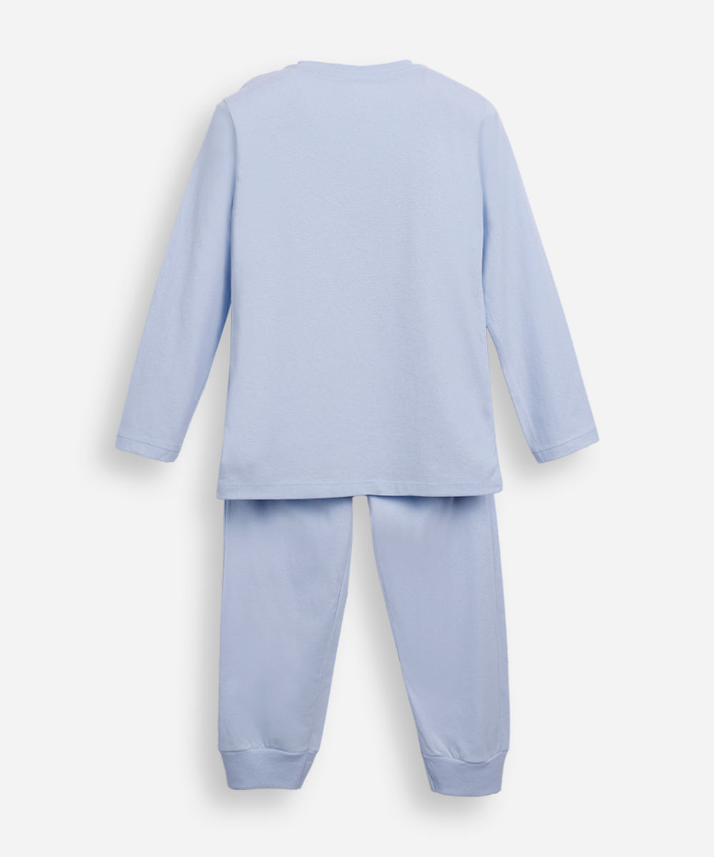 pijama infantil de algodão stitch azul