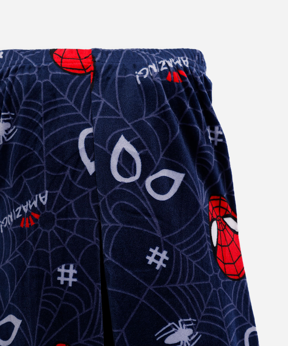 pijama infantil de plush homem aranha vermelho