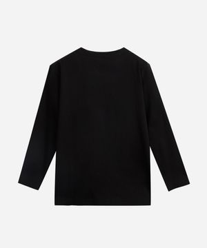 camiseta infantil de algodão natan manga longa preta
