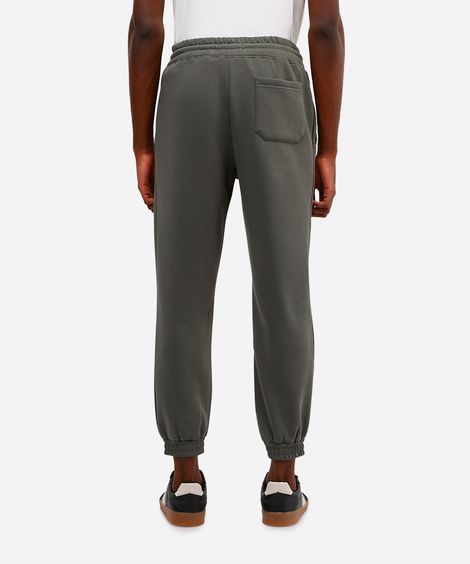 calça básica jogger masculina de moletom felpado verde