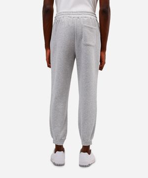 calça básica jogger masculina de moletom felpado cinza
