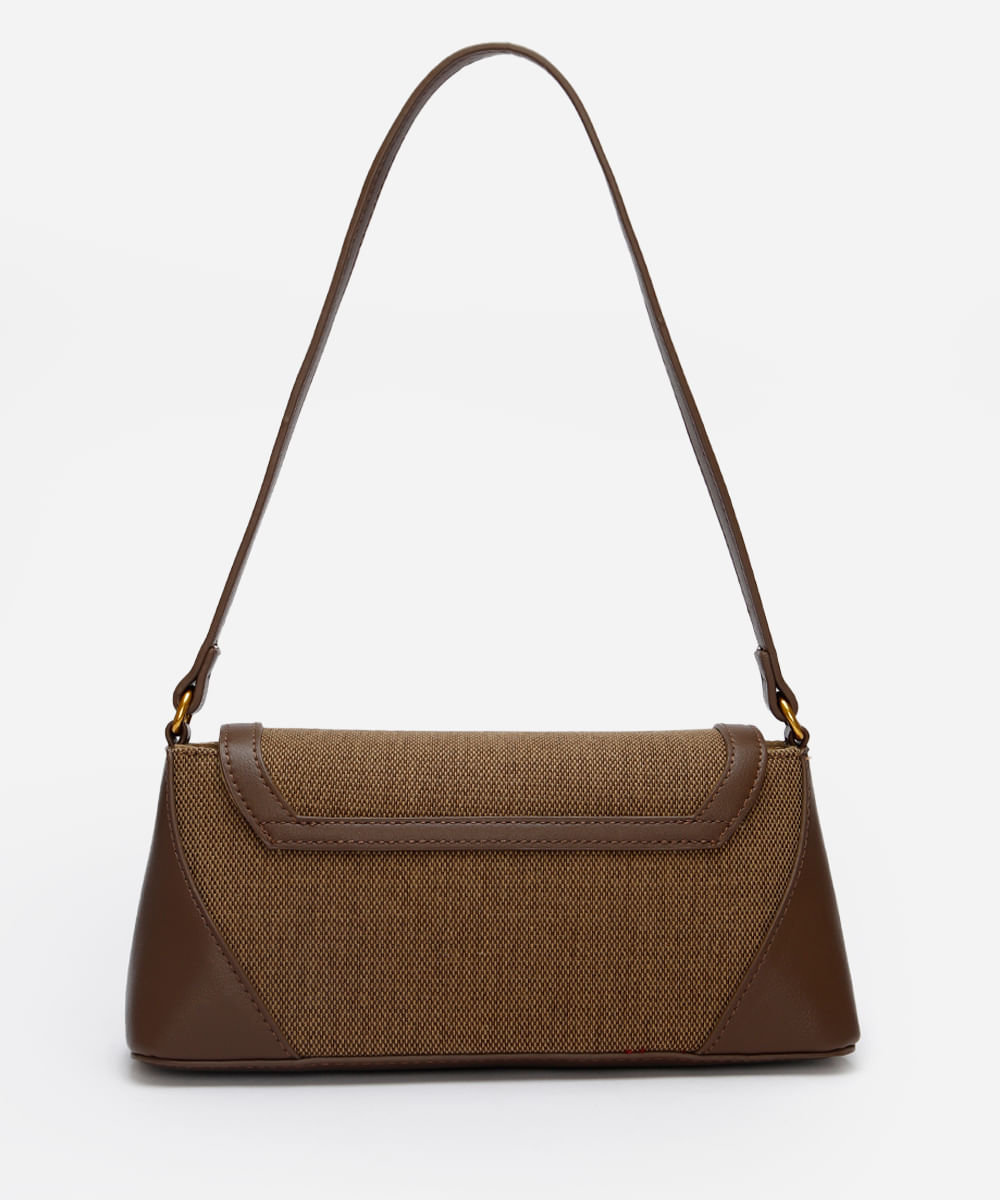 bolsa shoulder texturizada mindset marrom