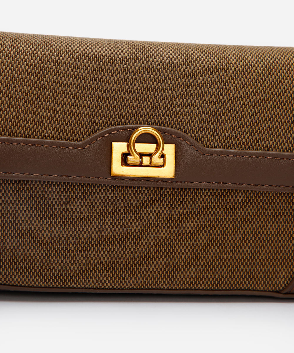 bolsa shoulder texturizada mindset marrom